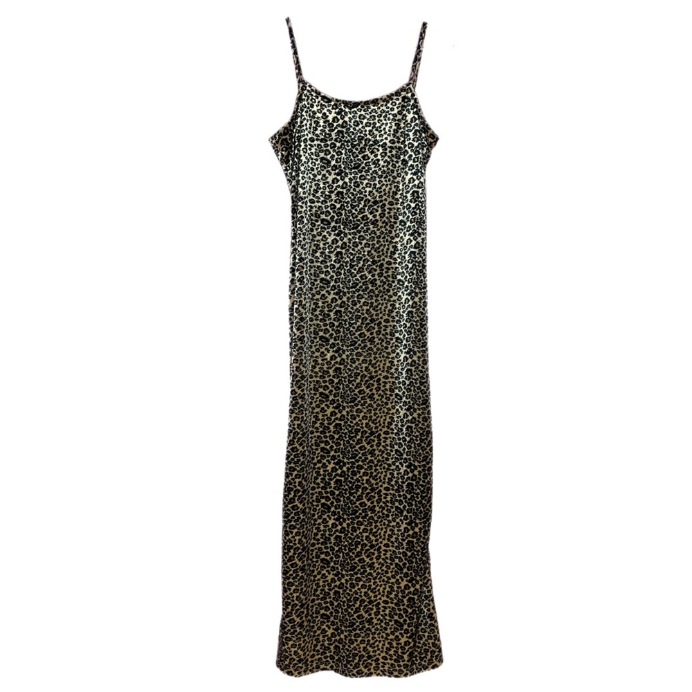 Vintage Leopard Print Maxi Dress